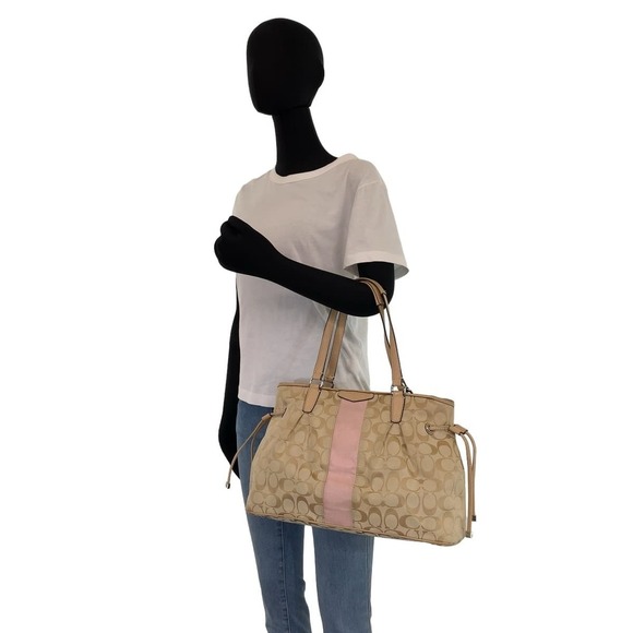 Coach Coach Signature Canvas Tote Bag 405168 Canvas Tote Bag 405168 - Picture 7 of 9